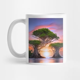 Surreal Banyan Sunset Mug